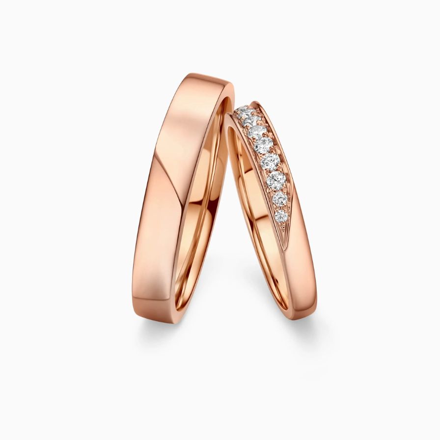 Geometric Classical Wedding Rings Geometric Classical Wedding Rings