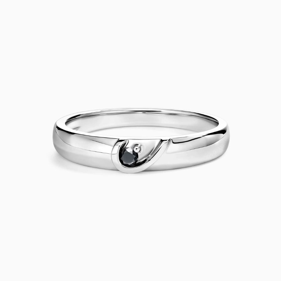 Half Heart Shape Black Diamond Wedding Rings Half Heart Shape Black Diamond Wedding Rings