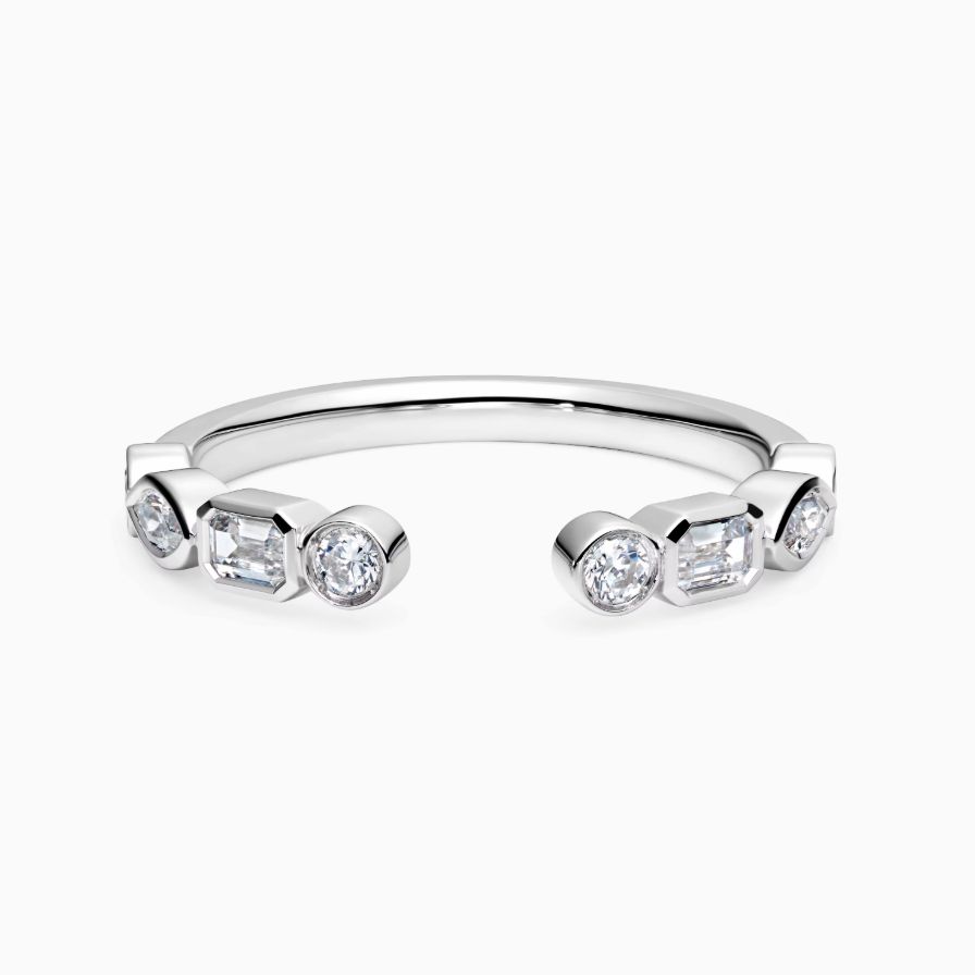 Lab-Grown Mixed Cut Prong Set Wedding Ring Lab-Grown Mixed Cut Prong Set Wedding Ring