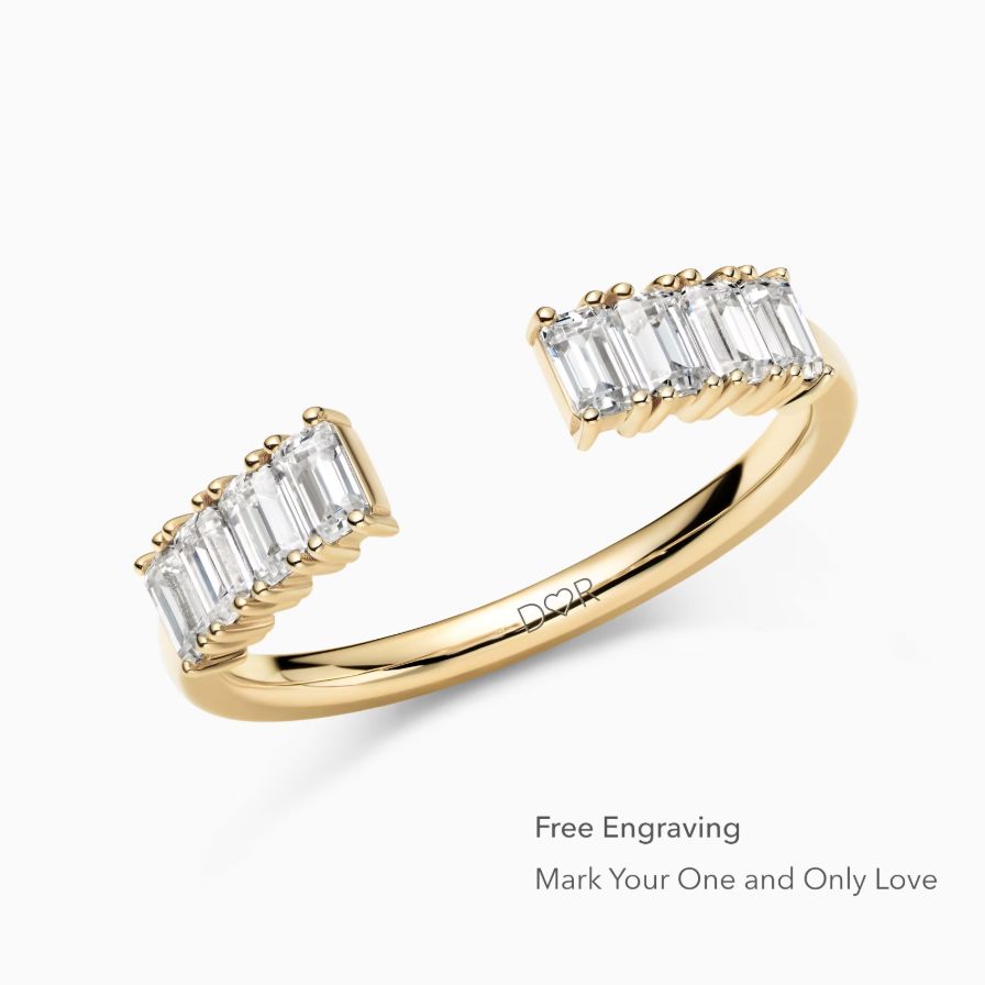 Lab-Grown Emerald Cut Prong Set Wedding Ring Lab-Grown Emerald Cut Prong Set Wedding Ring