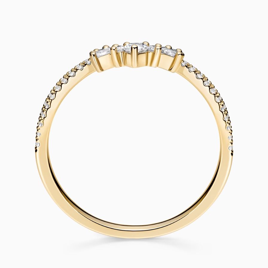 Lab-Grown Pear V-Shaped Pavé Wedding Ring Lab-Grown Pear V-Shaped Pavé Wedding Ring