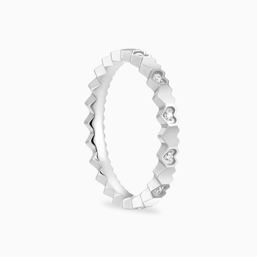 Minimalist Links Hearts Wedding Bands For Women Minimalist Links Hearts Wedding Bands For Women