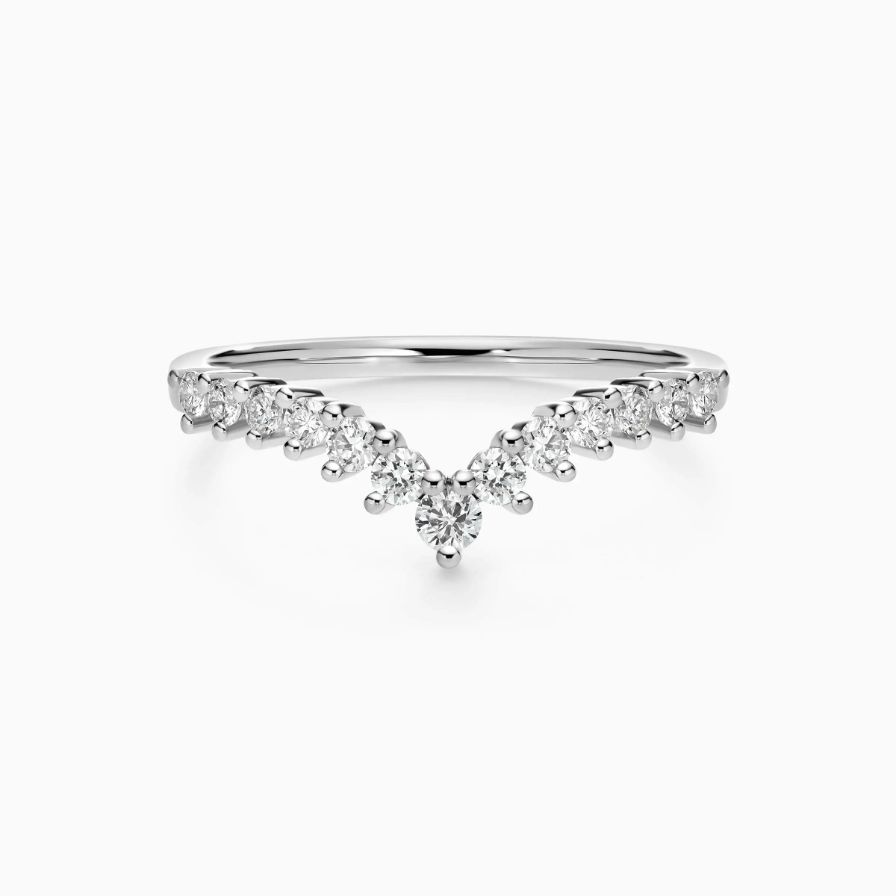Elegant V-Shaped Wedding Band Elegant V-Shaped Wedding Band