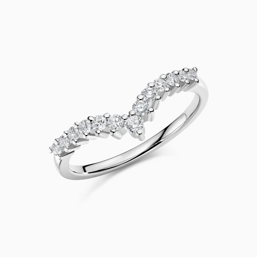 Elegant V-Shaped Wedding Band Elegant V-Shaped Wedding Band