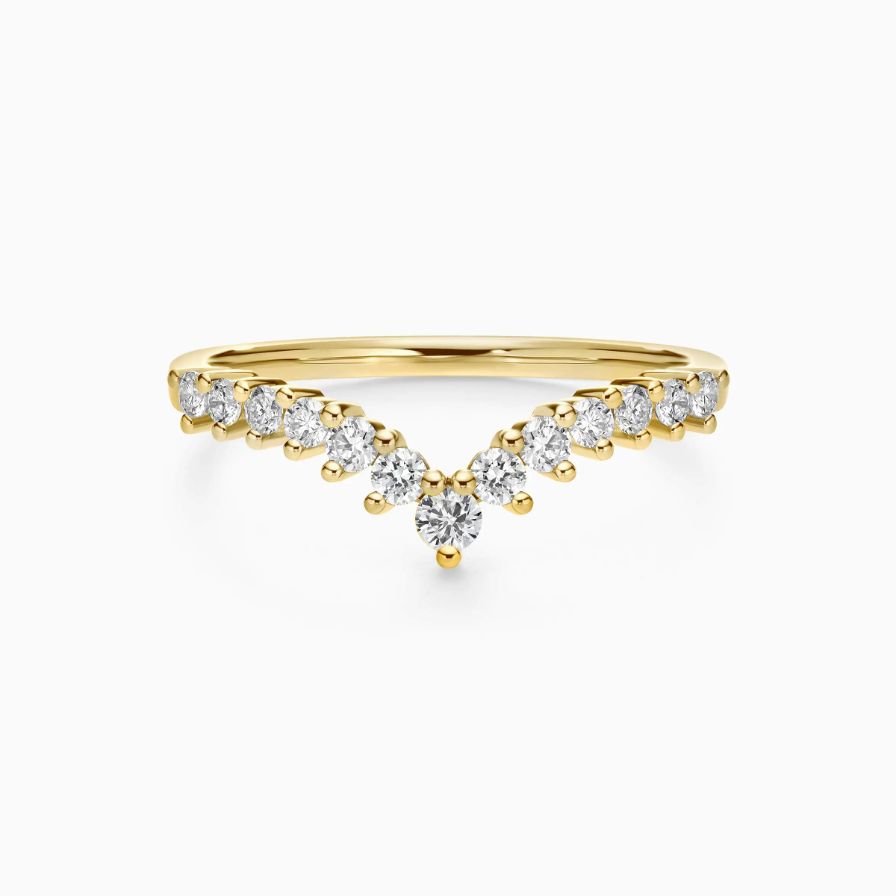 Elegant V-Shaped Wedding Band Elegant V-Shaped Wedding Band