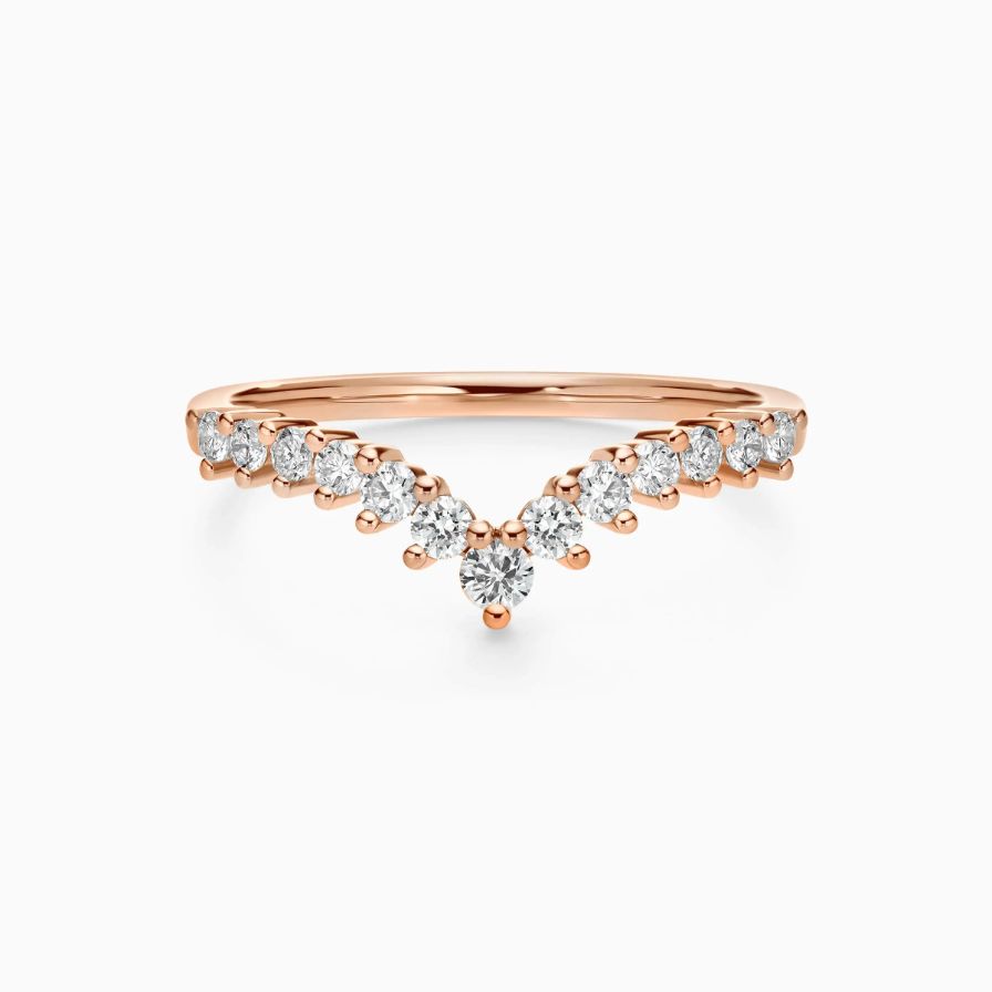 Elegant V-Shaped Wedding Band Elegant V-Shaped Wedding Band