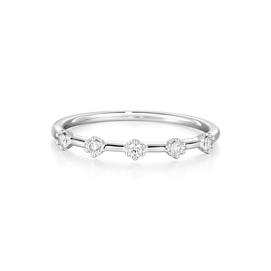 Minimalist Floating Bubble Wedding Ring
