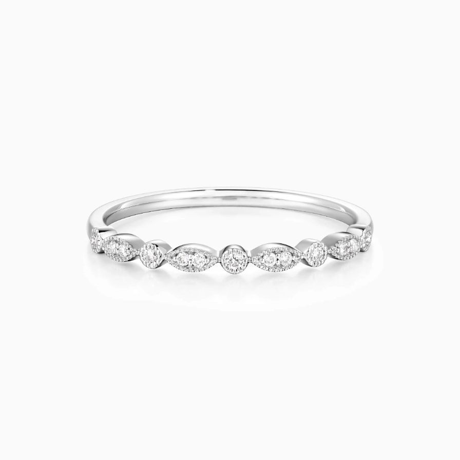 Petite Half-Eternity Stackable Wedding Ring