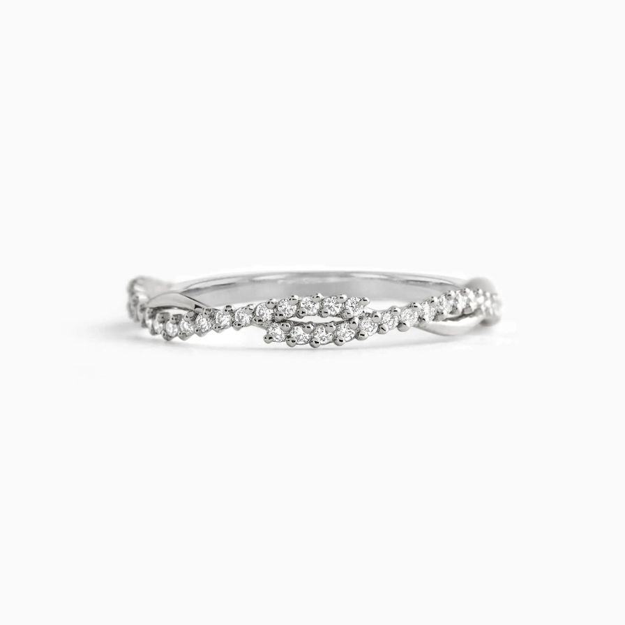 Twisted Pavé Wedding Ring For Woman Twisted Pavé Wedding Ring For Woman