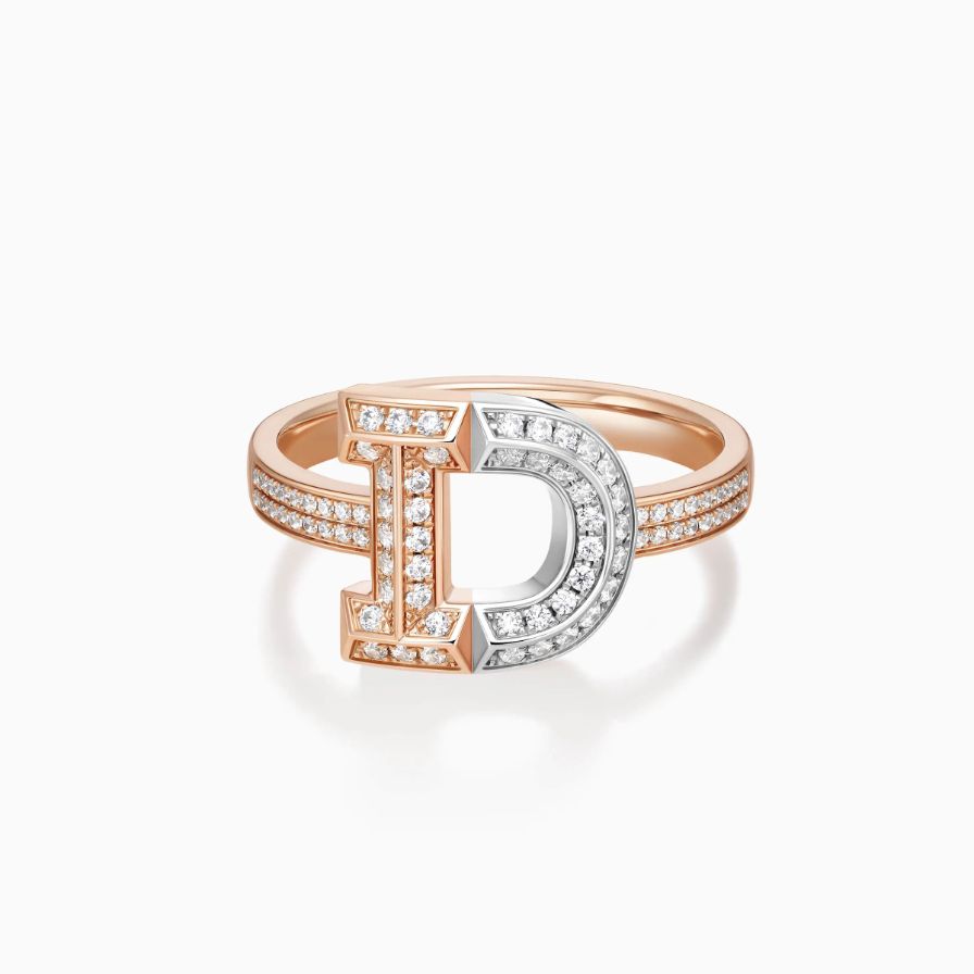 Lifelong Deed Double Row Pavé Splice Wedding Ring For Woman