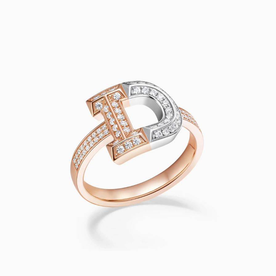 Lifelong Deed Double Row Pavé Splice Wedding Ring For Woman Lifelong Deed Double Row Pavé Splice Wedding Ring For Woman