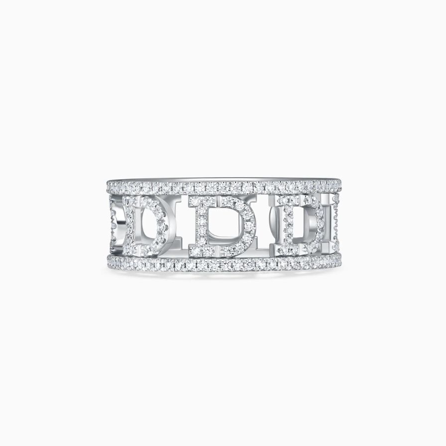 Double Row Band Pavé Wedding Ring For Woman Double Row Band Pavé Wedding Ring For Woman
