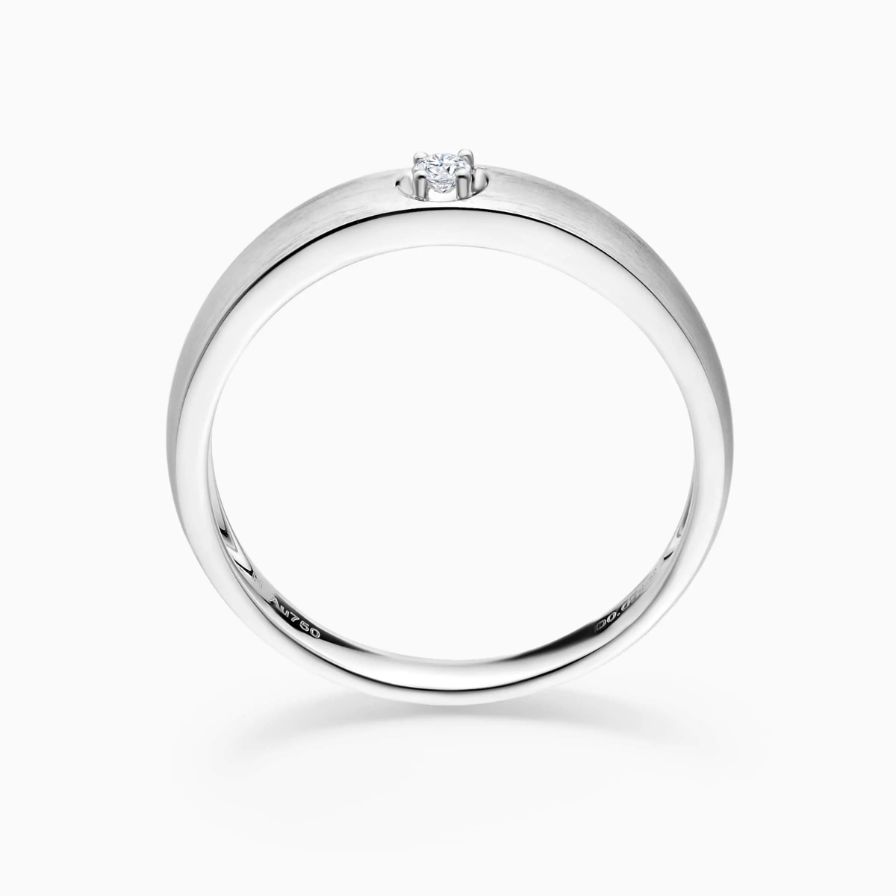 Round Diamond With 4-Prong Wedding Ring For Man Round Diamond With 4-Prong Wedding Ring For Man