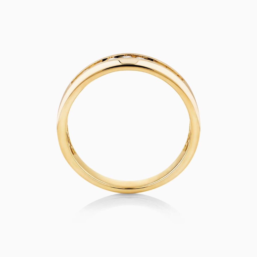 Brushed Pavé Wedding Ring For Man Brushed Pavé Wedding Ring For Man