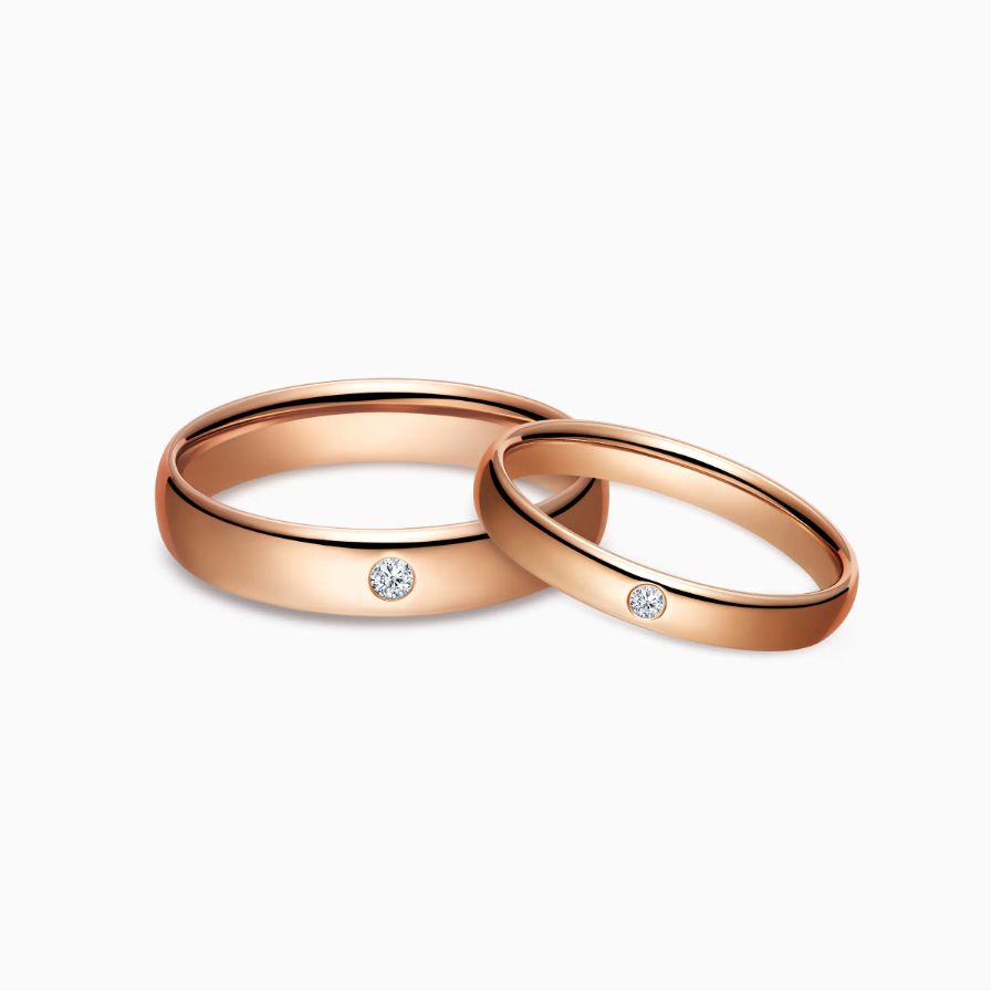 Solitaire Bezel Setting Diamond Wedding Rings Solitaire Bezel Setting Diamond Wedding Rings