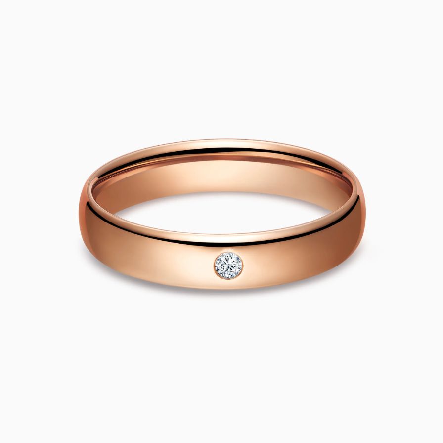 Solitaire Bezel Setting Diamond Wedding Rings Solitaire Bezel Setting Diamond Wedding Rings