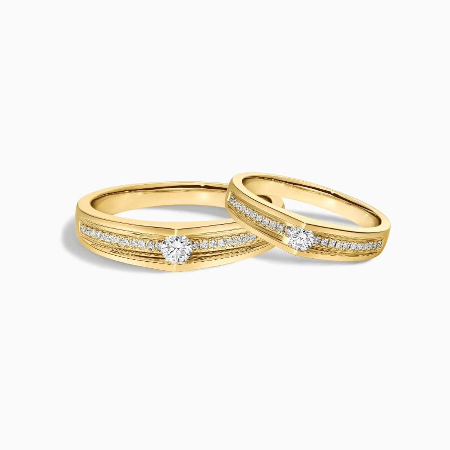 Tension Diamond Pavé Wedding Rings Tension Diamond Pavé Wedding Rings