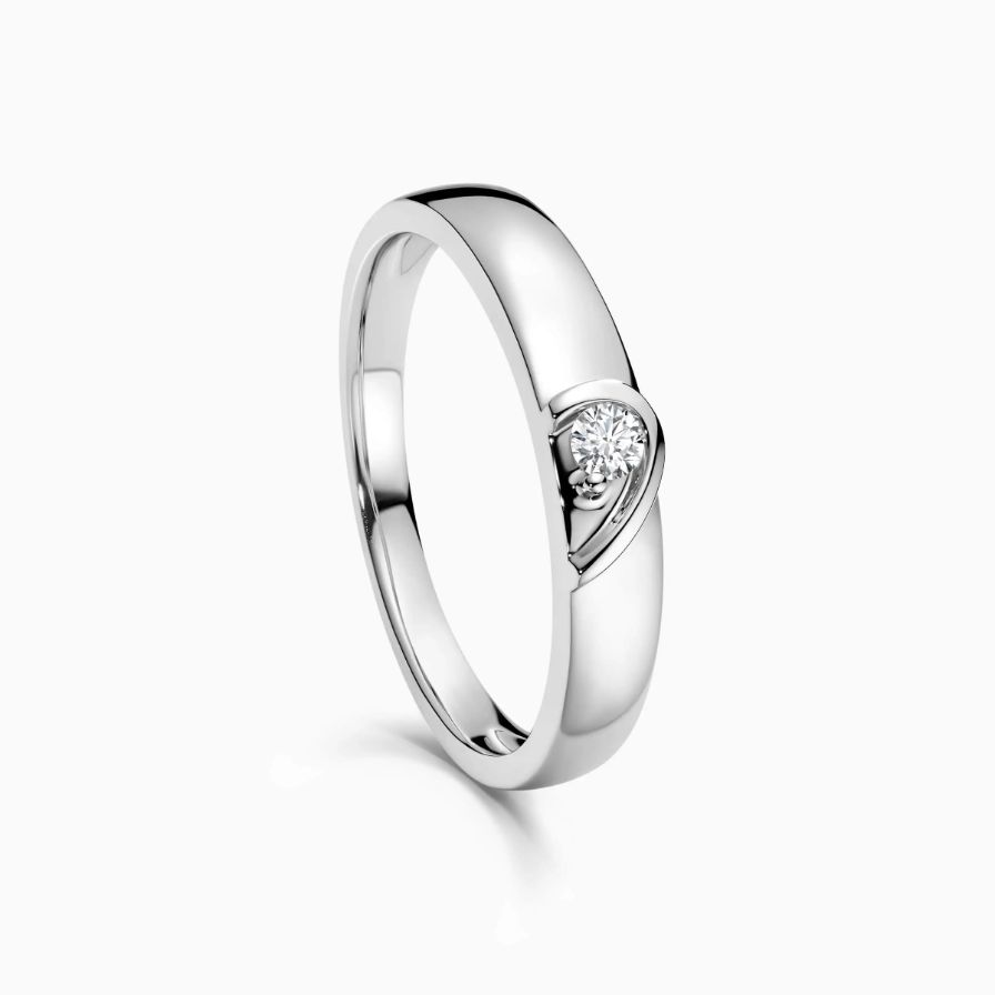 Half Heart Shape Black Diamond Wedding Rings Half Heart Shape Black Diamond Wedding Rings