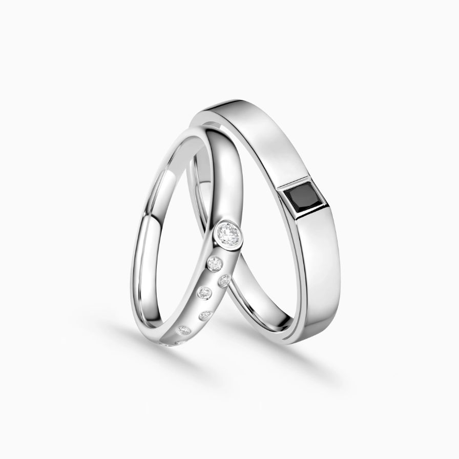 Adored Scattered Diamond Wedding Rings Adored Scattered Diamond Wedding Rings