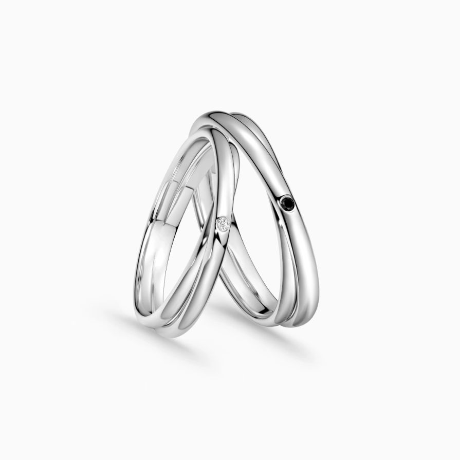 Devoted Crossover Diamond Wedding Rings Devoted Crossover Diamond Wedding Rings