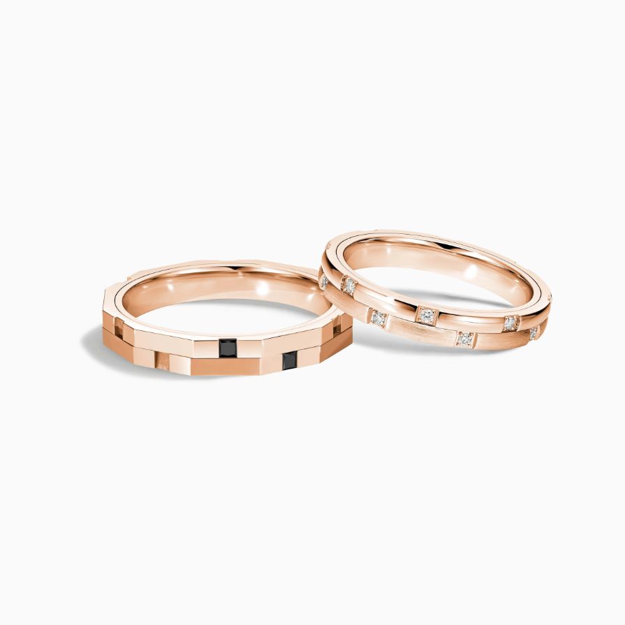 Spaced Diamond Spinning Wedding Rings Spaced Diamond Spinning Wedding Rings
