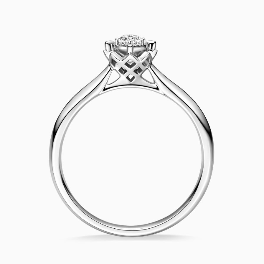 Round Diamond Star 4-Prong Solitaire Engagement Ring Round Diamond Star 4-Prong Solitaire Engagement Ring