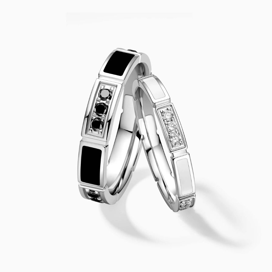 Triple Black Diamonds Wedding Rings Triple Black Diamonds Wedding Rings