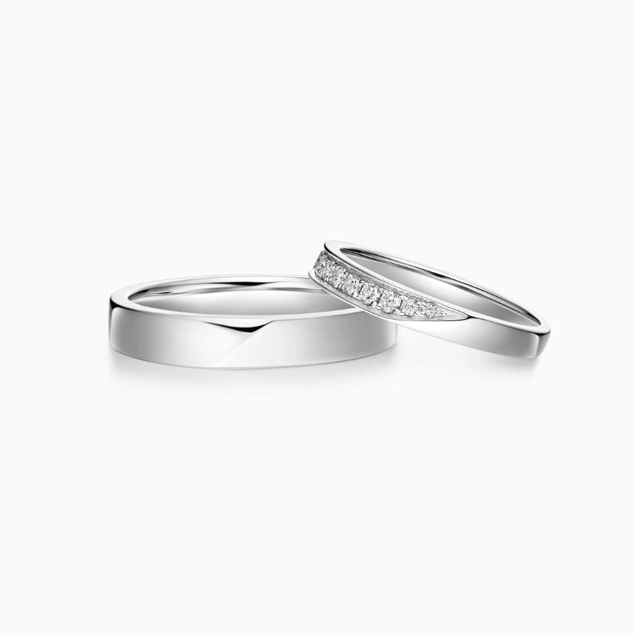 Geometric Classical Wedding Rings Geometric Classical Wedding Rings