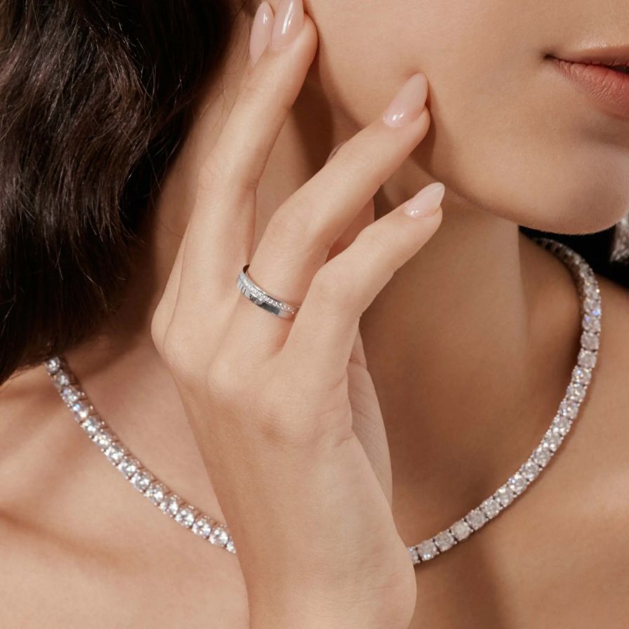 Diamond Pavé Rose Gold Wedding Rings Diamond Pavé Rose Gold Wedding Rings