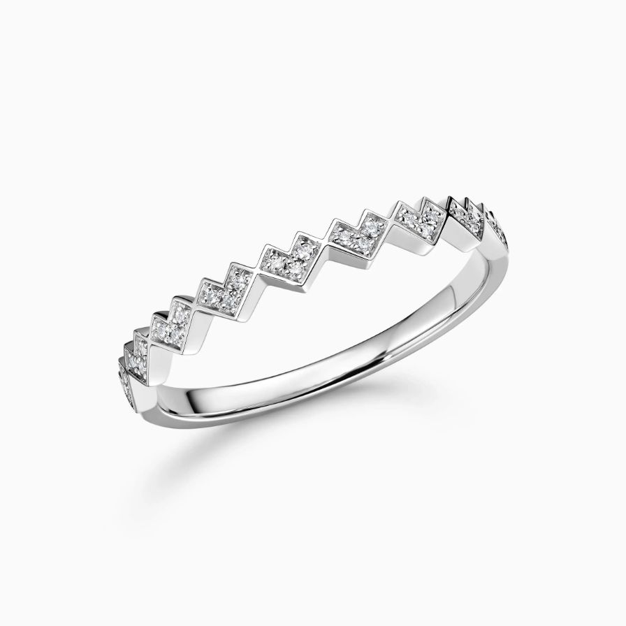 Alternating Heart Wedding Rings Alternating Heart Wedding Rings