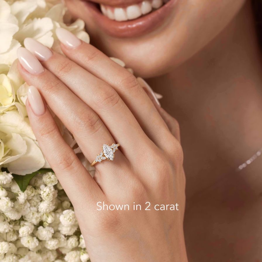 Lab-Grown Floral Marquise Engagement Ring Lab-Grown Floral Marquise Engagement Ring