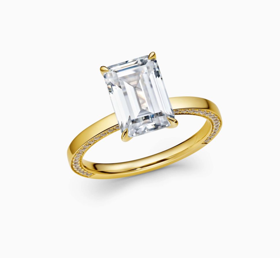 Classic Lab-Grown Emerald Poise Engagement Ring Classic Lab-Grown Emerald Poise Engagement Ring