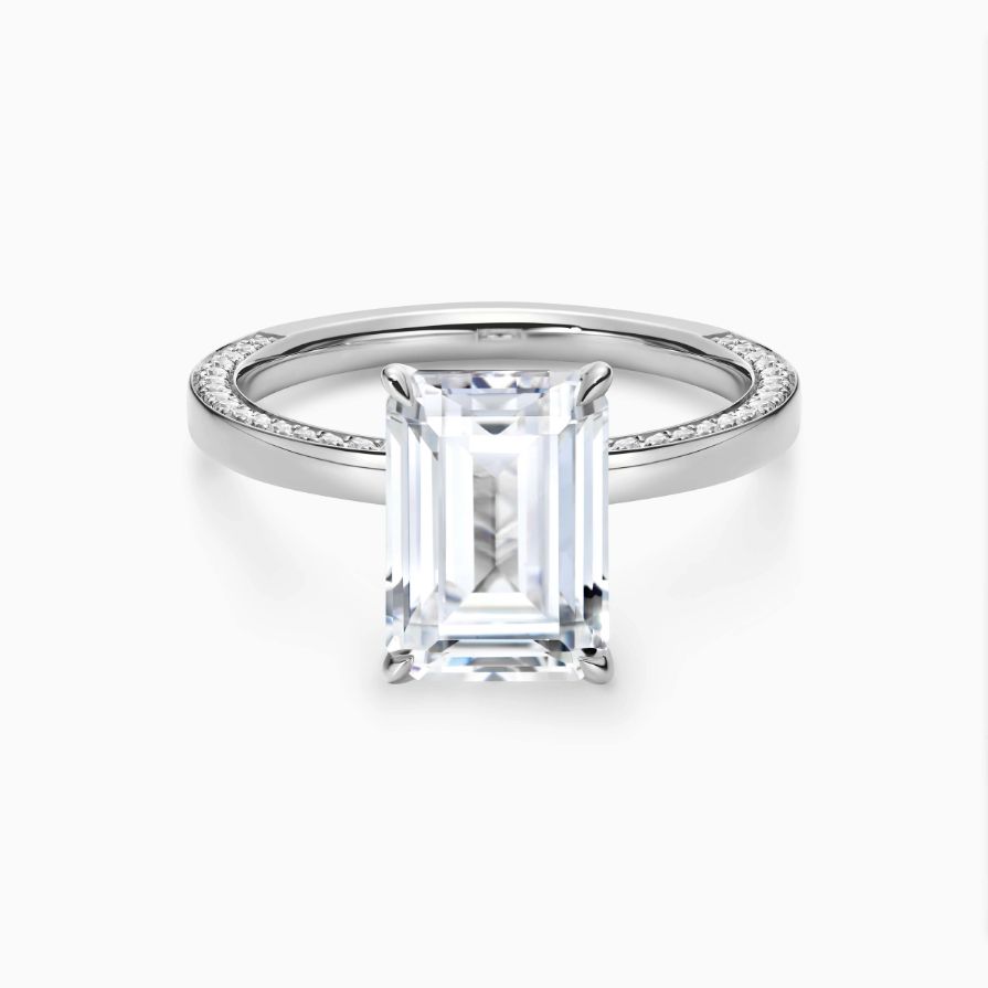 Classic Lab-Grown Emerald Poise Engagement Ring Classic Lab-Grown Emerald Poise Engagement Ring