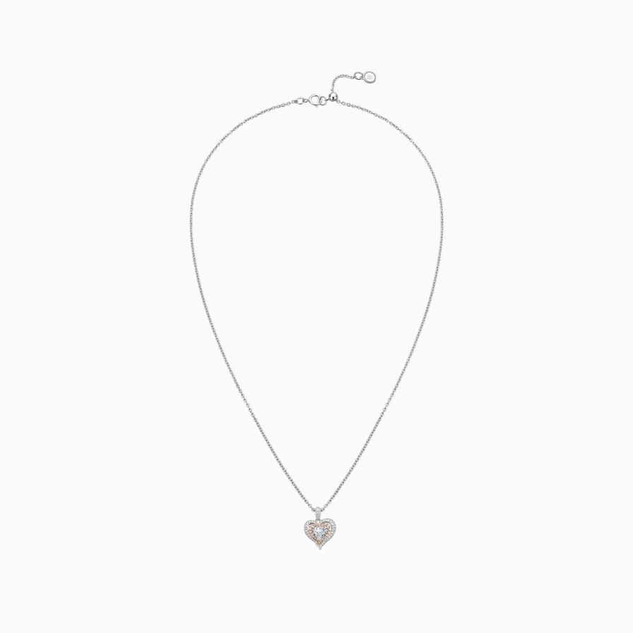 Pulsating Two-tone Halo Pavé Bypass Necklace Pulsating Two-tone Halo Pavé Bypass Necklace