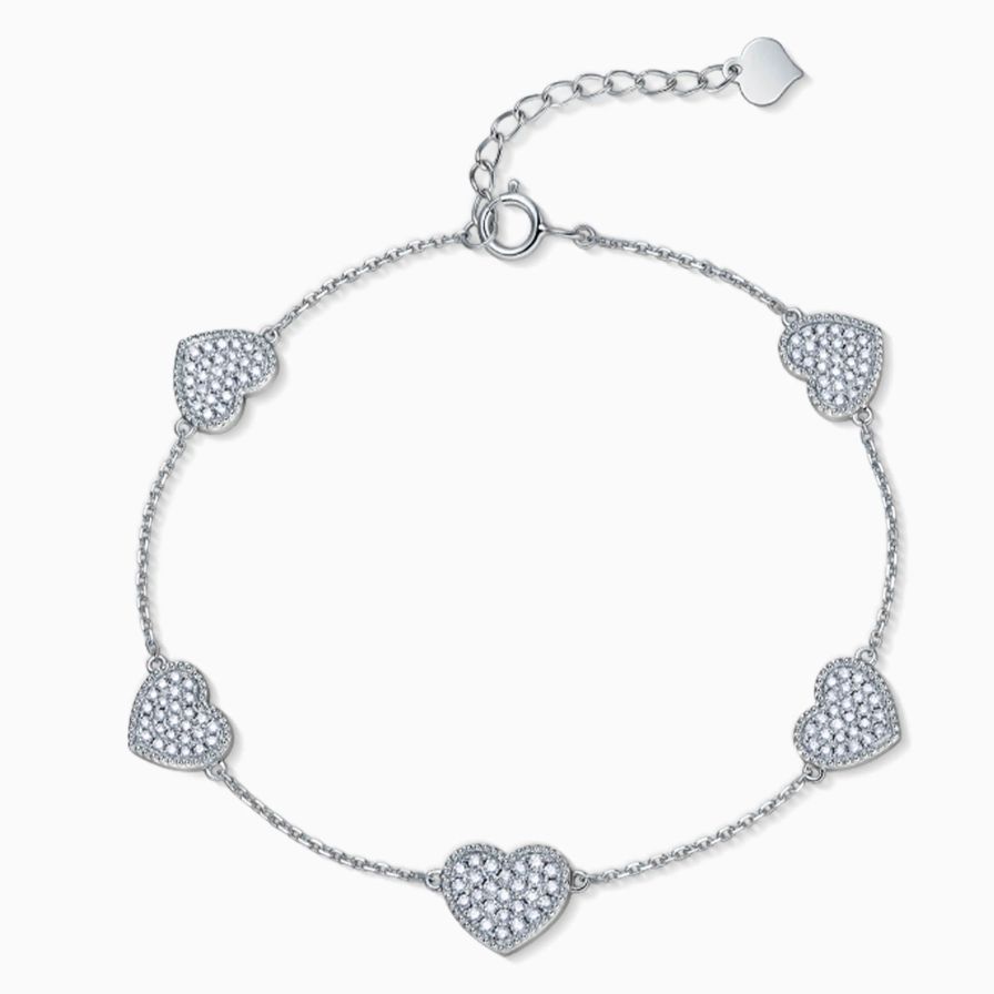 Micro Pavé Five Heart Bracelet Micro Pavé Five Heart Bracelet
