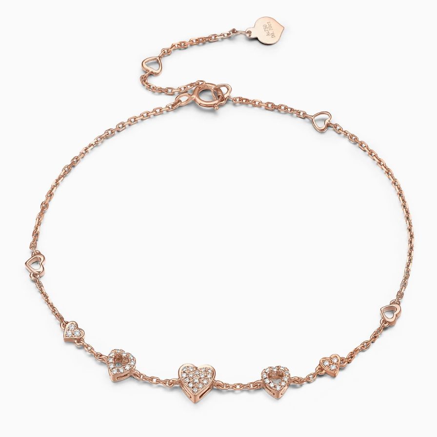 Micro Pavé Heart Shaped Bracelet Micro Pavé Heart Shaped Bracelet