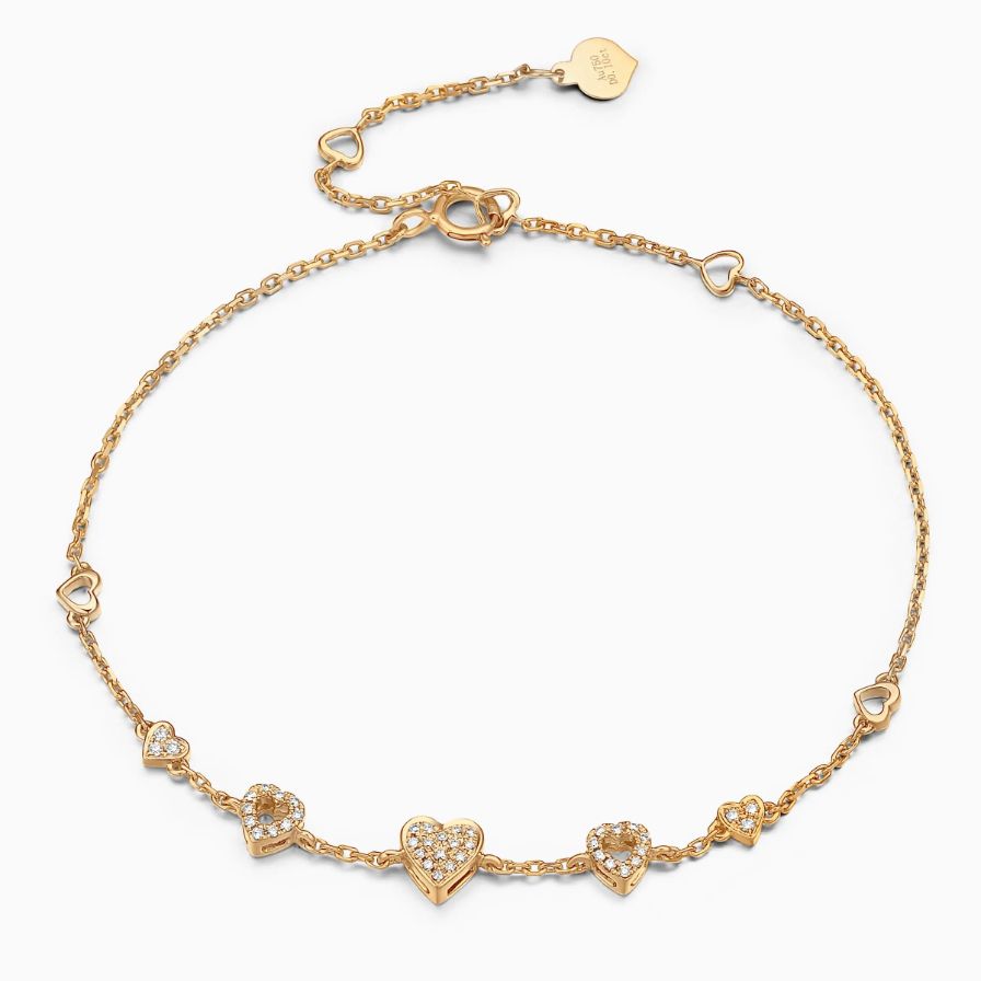 Micro Pavé Heart Shaped Bracelet Micro Pavé Heart Shaped Bracelet