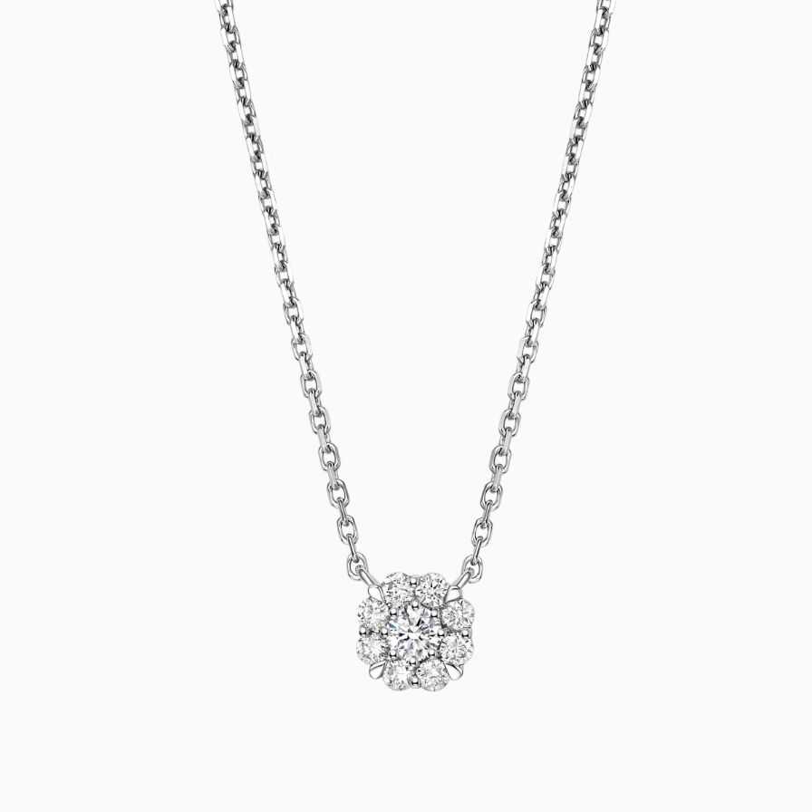 Floral Halo Diamonds Necklace Floral Halo Diamonds Necklace
