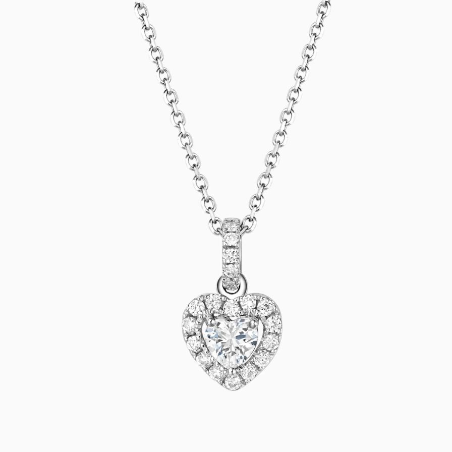Heart Shaped Halo Necklace Heart Shaped Halo Necklace