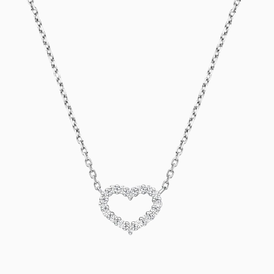 Pavé Open Heart Necklace Pavé Open Heart Necklace