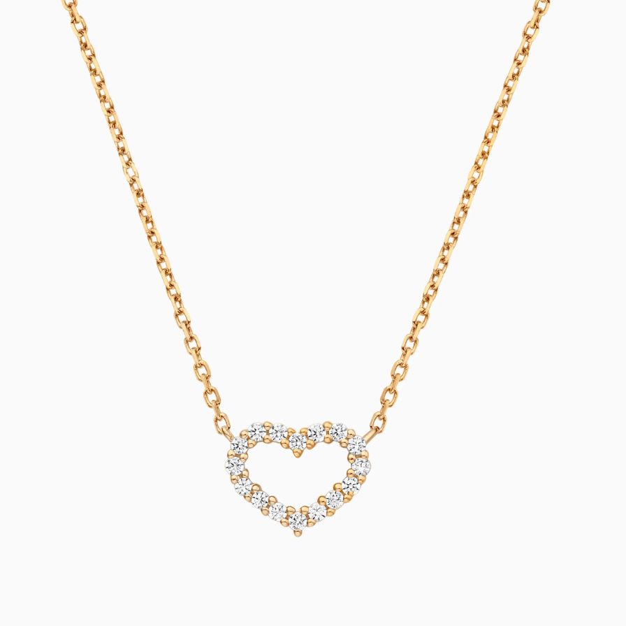Pavé Open Heart Necklace Pavé Open Heart Necklace