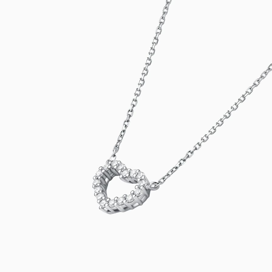 Pavé Open Heart Necklace Pavé Open Heart Necklace