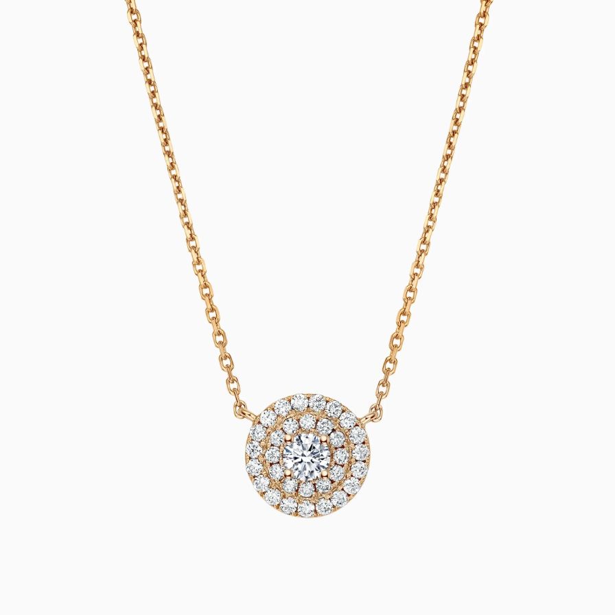 Luxury Double Halo Diamond Necklace Luxury Double Halo Diamond Necklace