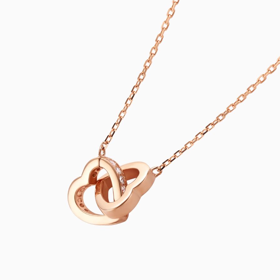 Interlocking Hearts Diamond Necklace Interlocking Hearts Diamond Necklace