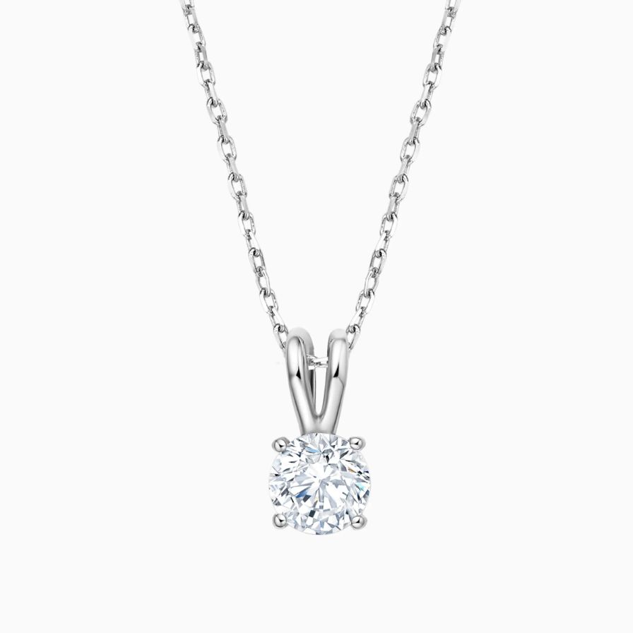 Round Solitaire Classic with 4-Prong Necklace Round Solitaire Classic with 4-Prong Necklace
