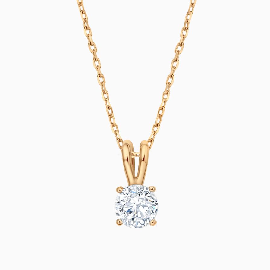 Round Solitaire Classic with 4-Prong Necklace Round Solitaire Classic with 4-Prong Necklace