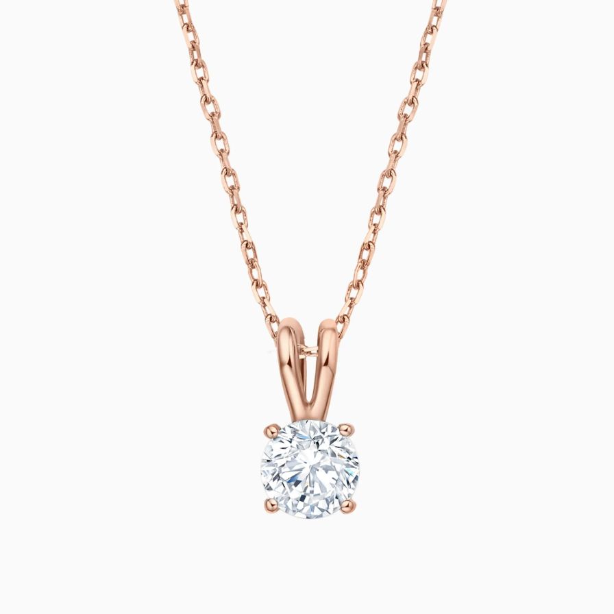 Round Solitaire Classic with 4-Prong Necklace Round Solitaire Classic with 4-Prong Necklace