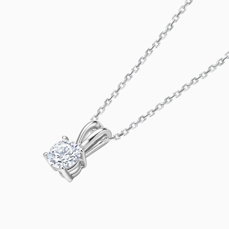 Round Solitaire Classic with 4-Prong Necklace Round Solitaire Classic with 4-Prong Necklace