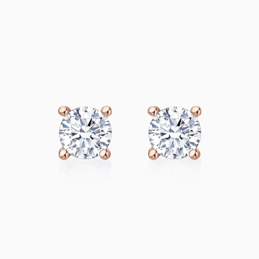 Round Solitaire with 4-Prong Studs Round Solitaire with 4-Prong Studs