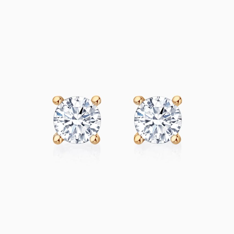 Round Solitaire with 4-Prong Studs Round Solitaire with 4-Prong Studs